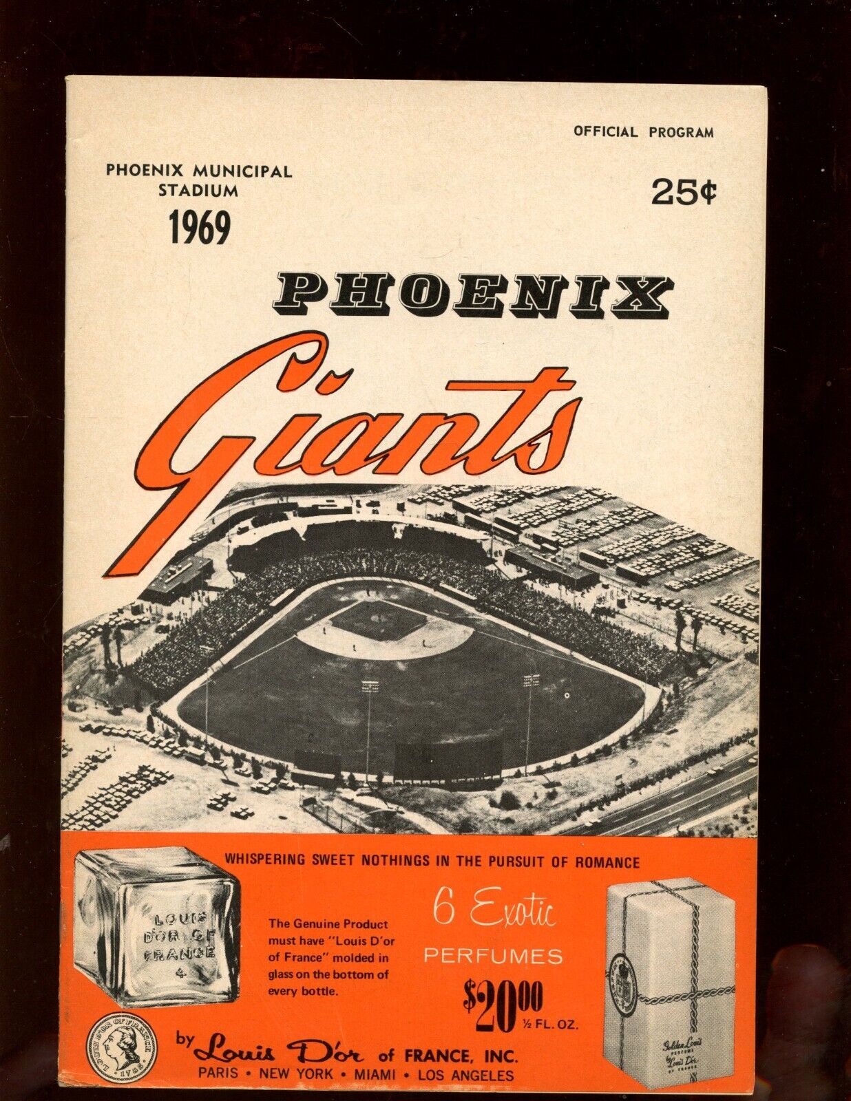 1969 Minor League Baseball Program Phoenix Giants EXMT