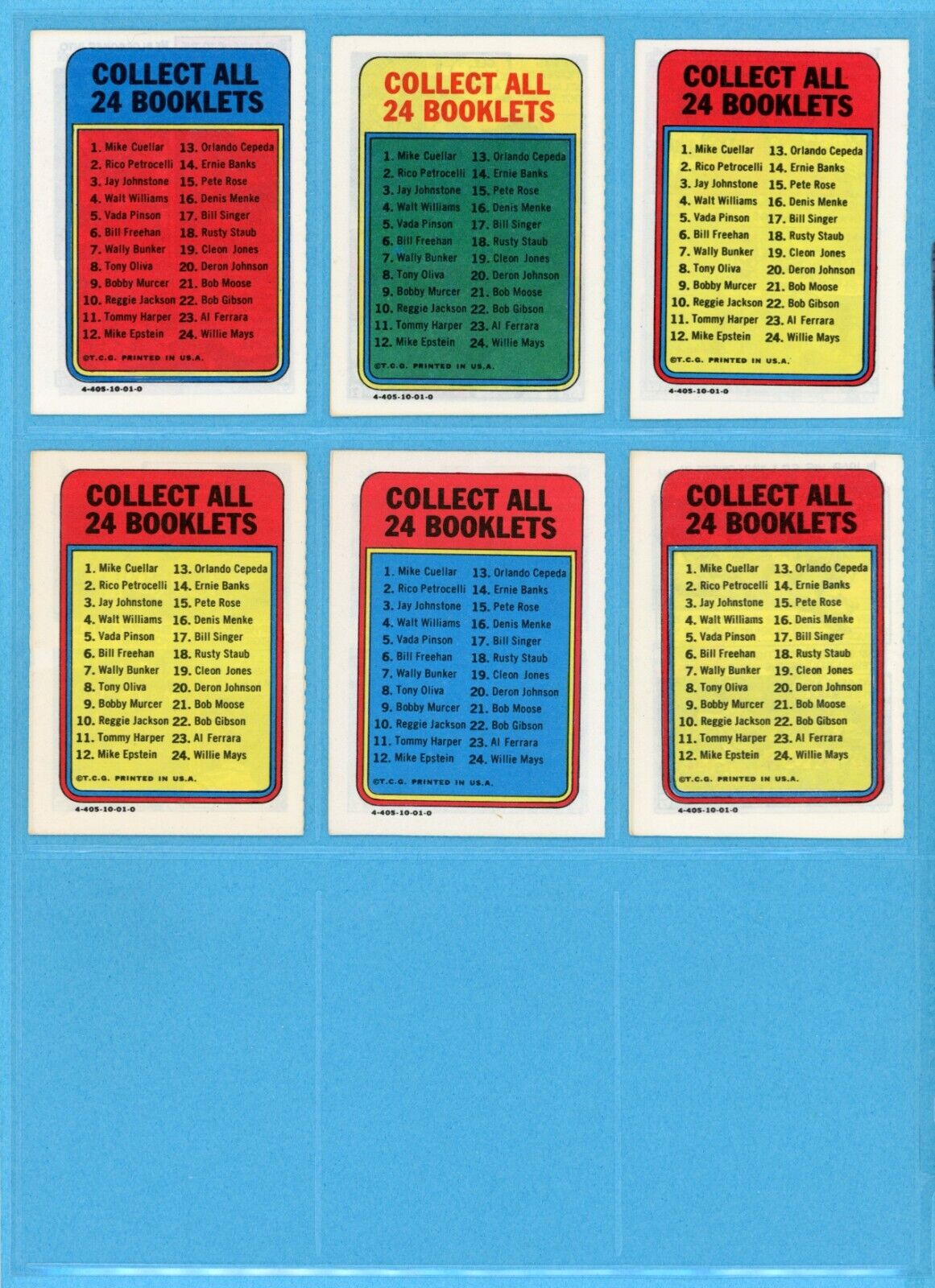 1970 Topps Story Booklets Complete Set of 24 Baseball Card Insert