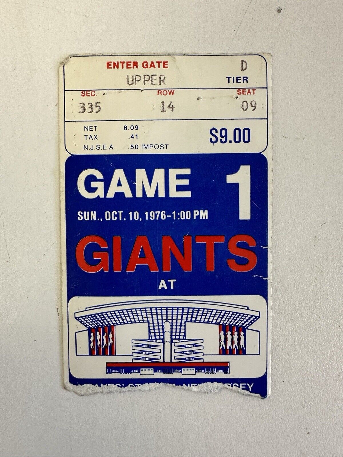 October 10 1976 FIRST GAME NY Giants NFL Program , Ticket , Ephemera vs Cowboys