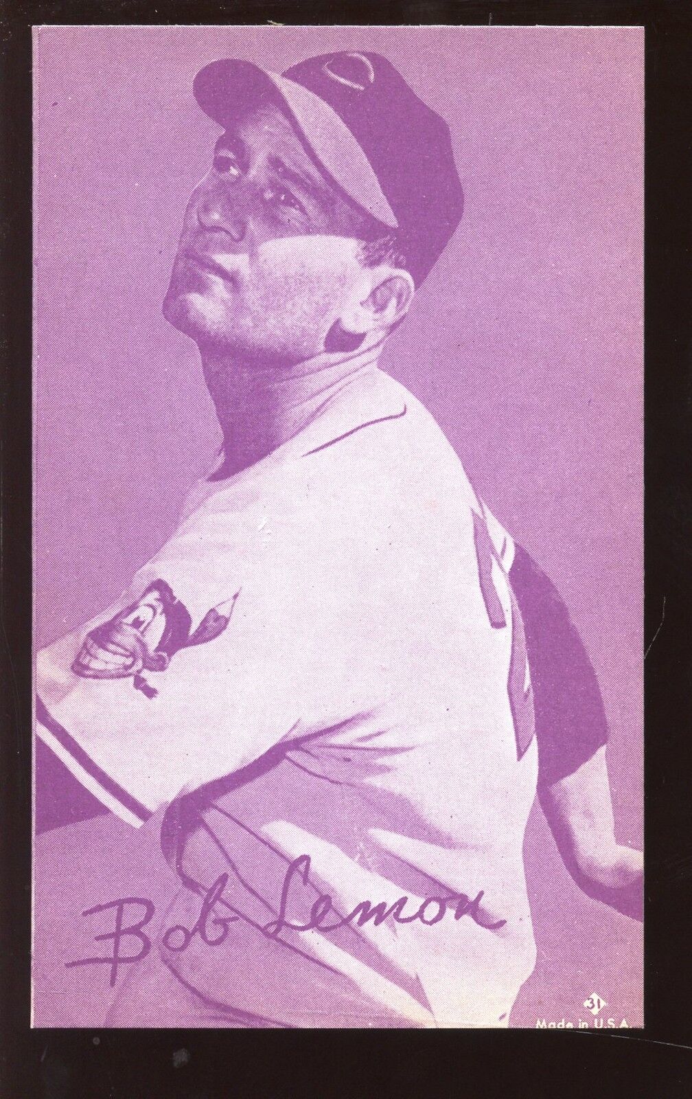 1953 Canadian Exhibit Baseball Card #31 Bob Lemon EXMT+