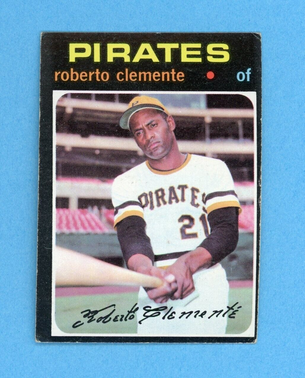 1971 Topps #630 Roberto Clemente Pittsburgh Pirates Baseball Card Vg/Ex o/c