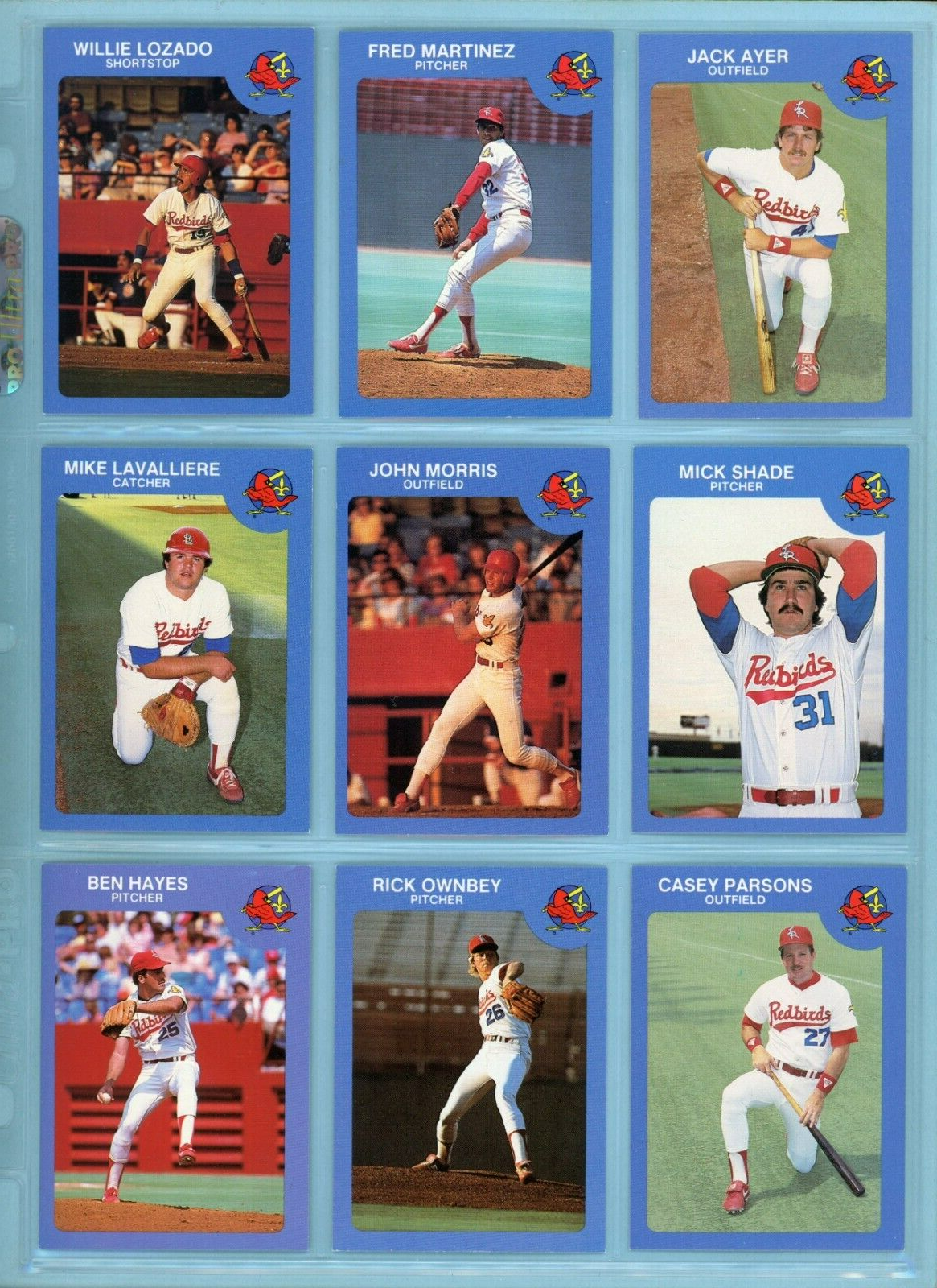 1985 Riley's Louisville Red Birds Near Set (28 of 30) Baseball Cards NM