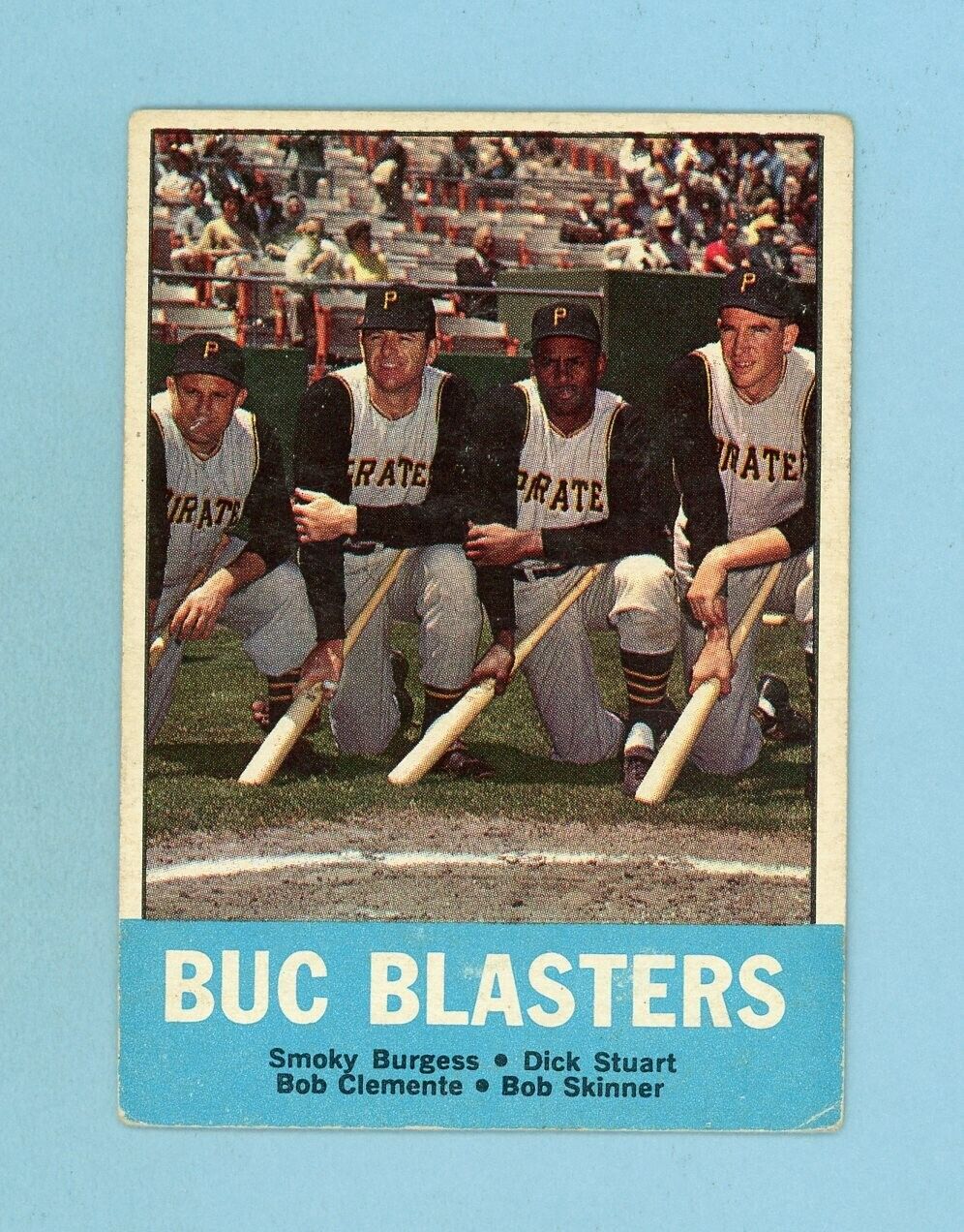 1963 Topps #18 Buc Blasters Roberto Clemente & others Baseball Card VG - VG+