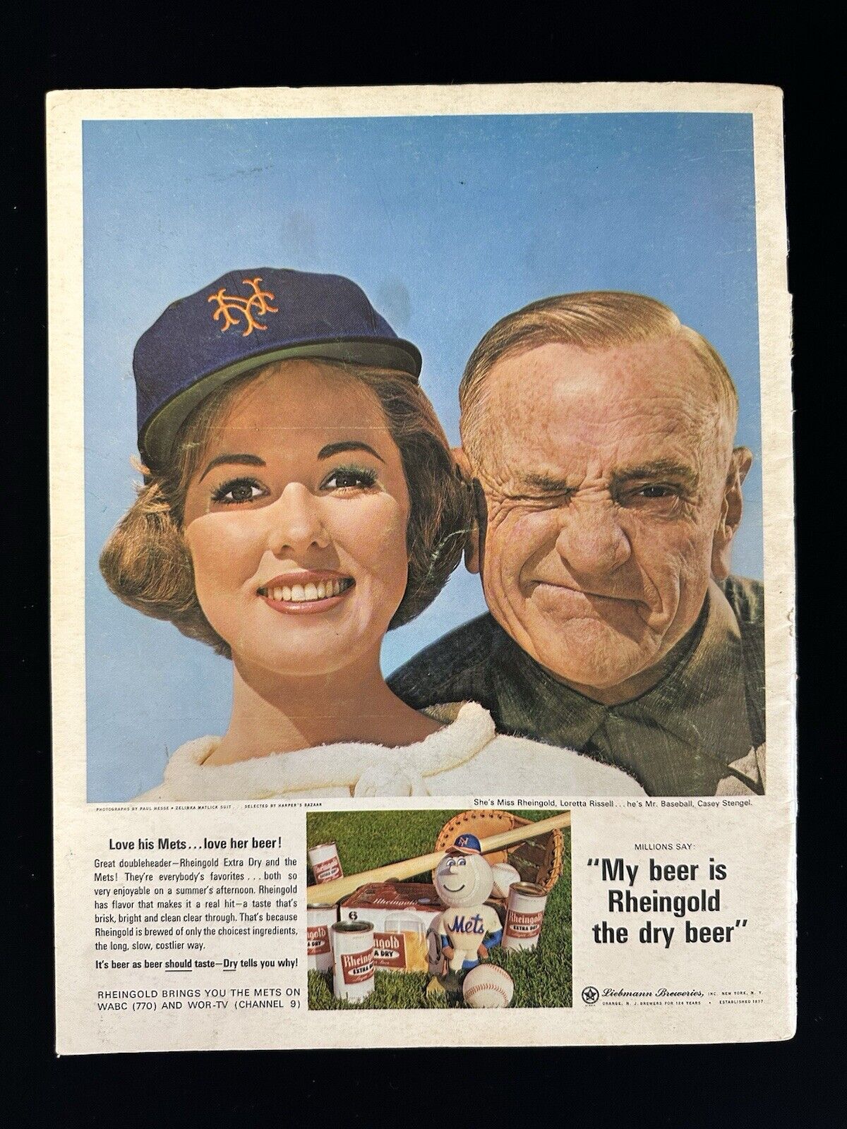 1963 New York Mets REVISED Official Baseball Yearbook w/ Mr. Met on cover - VG+