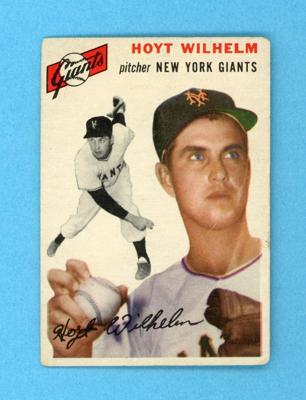 1954 Topps #36 Hoyt Wilhelm New York Giants Baseball Card VG