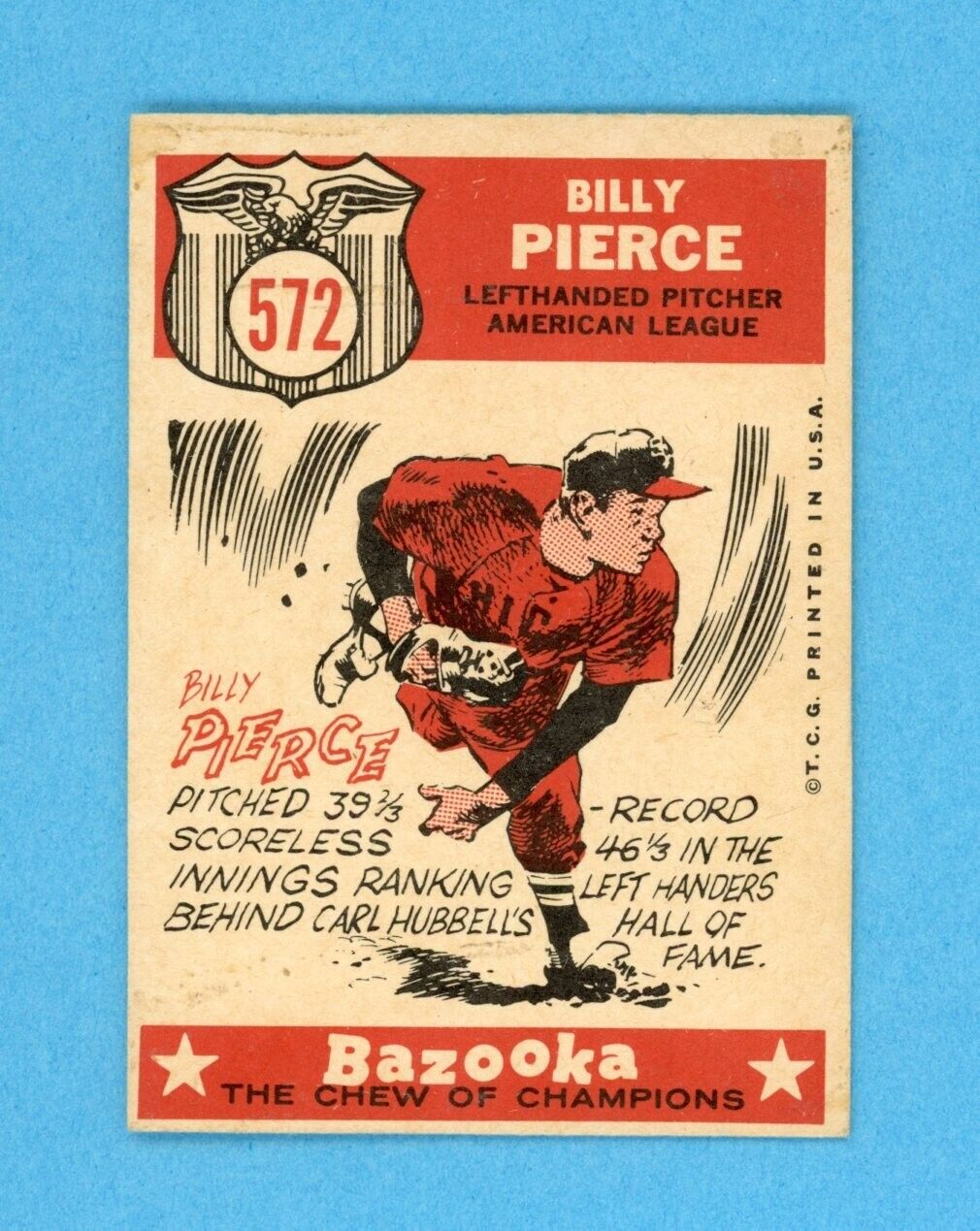 1959 Topps #572 Billy Pierce All-Star White Sox High Number Baseball Card EX+