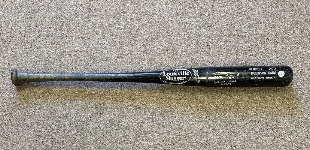 2007 Robinson Cano NY Yankees GAME USED SIGNED Louisville Slugger Bat w/ Holog.