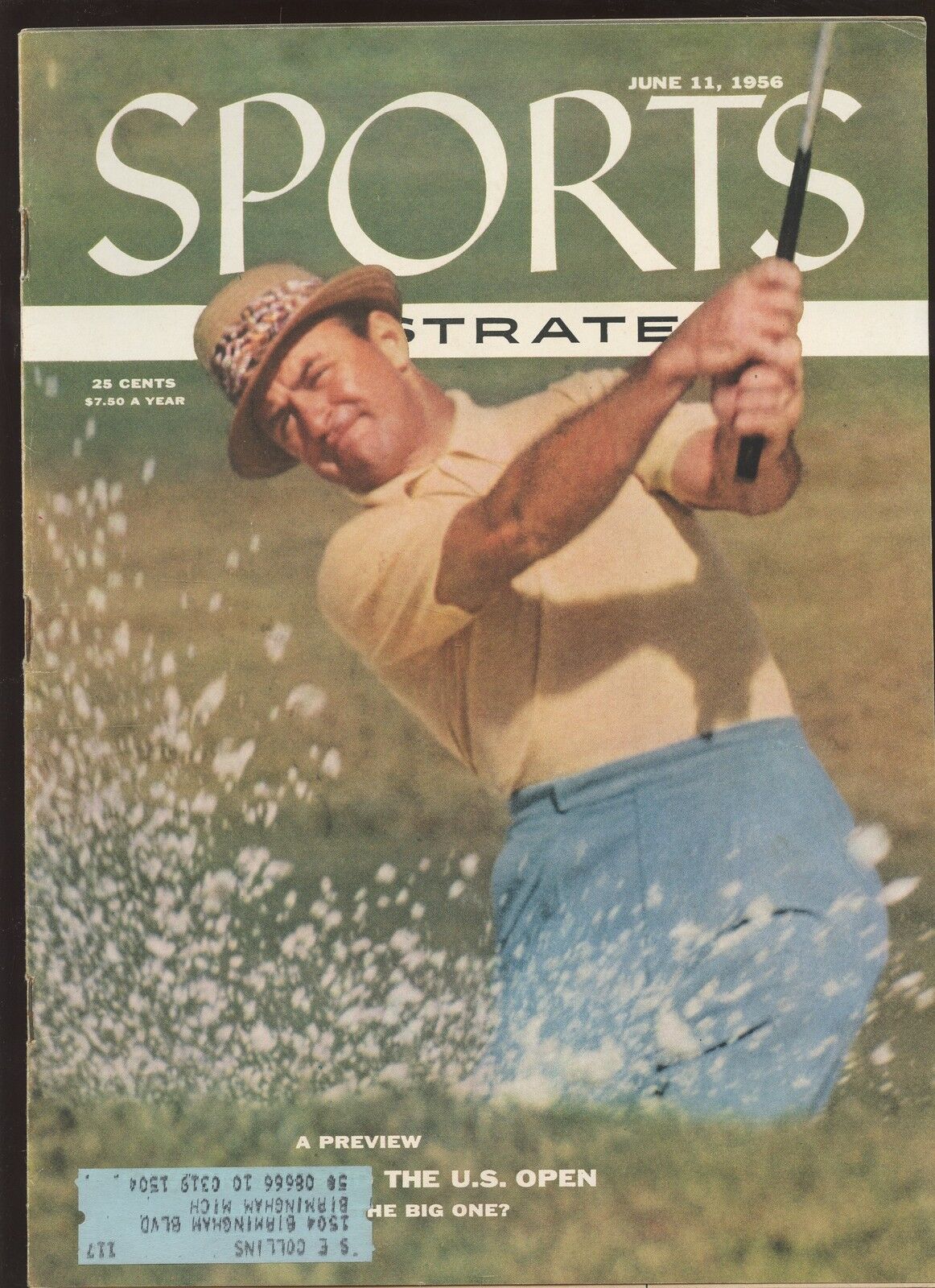 June 11 1956 Sports Illustrated Magazine with Sammy Snead on Front Cover EX+