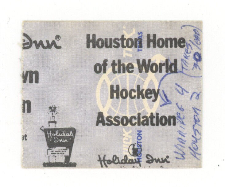 4/24/73 WHA Winnipeg Jets vs Houston Aeros Playoff Div Finals Ticket Stub