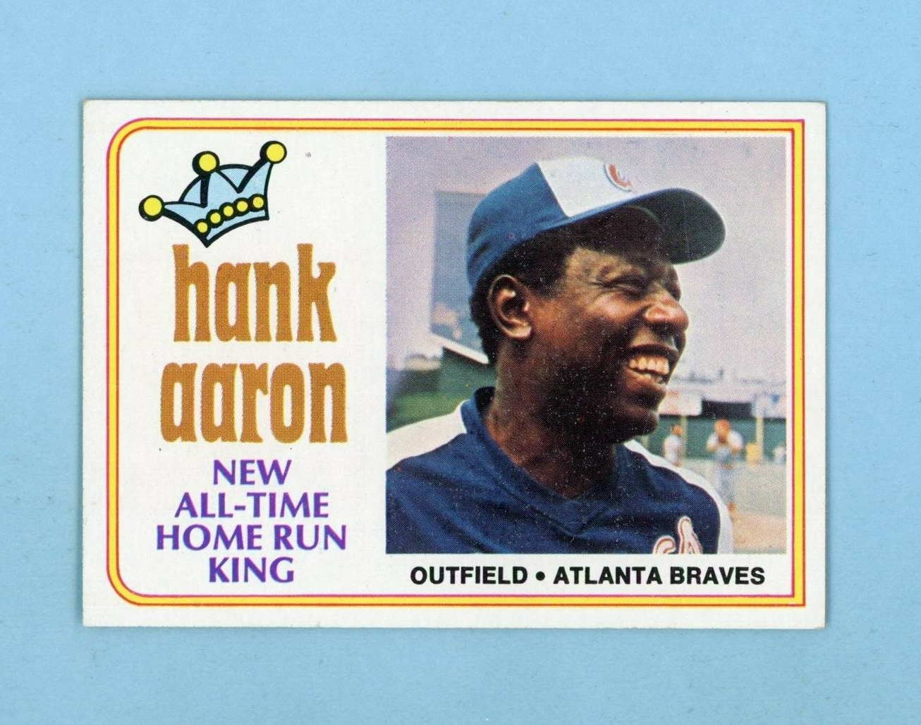 1974 Topps #1 Hank Aaron New All-Time Home Run King Baseball Card Ex/Mt-NM