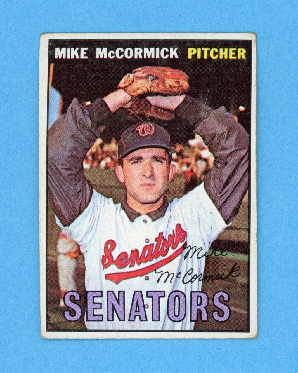 1967 Topps #86 Mike McCormick Wash Senators Baseball Card VG+ pmk no trade vari