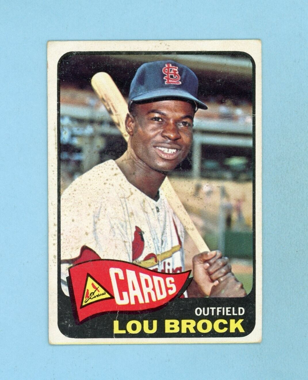 1965 Topps #540 Lou Brock St. Louis Cardinals Baseball Card V/E-Ex ap lht wk/cr