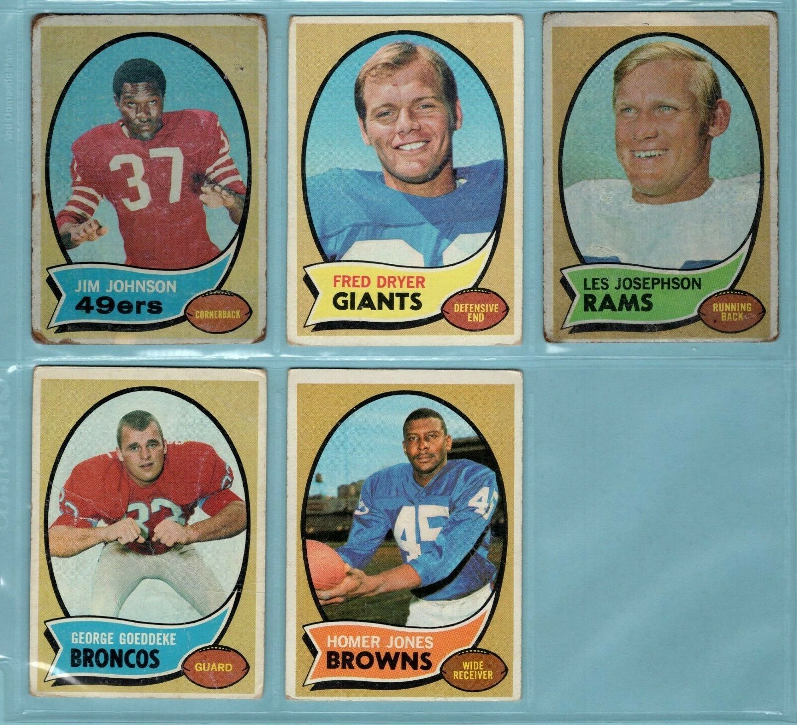 1970 Topps Starter Set Lot of 94 Different Football Cards Low Grade