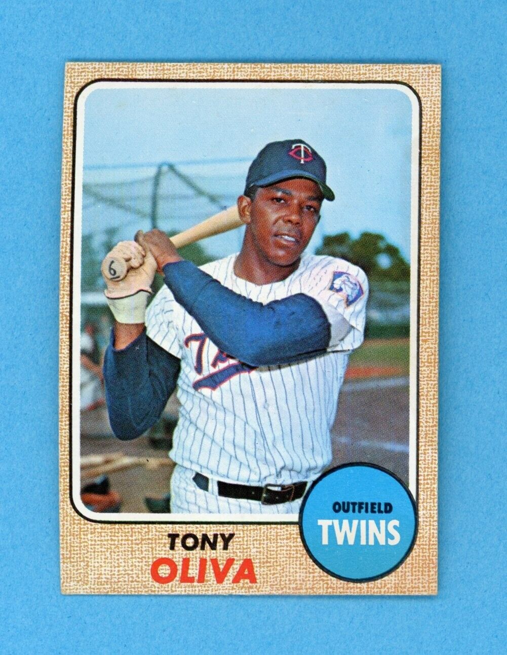 1968 Topps #165 Tony Oliva Minnesota Twins Baseball Card EX+ - Ex/Mt stain bk