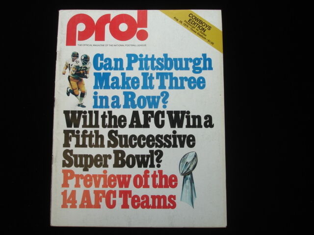 September 4, 1976 Pro! Magazine New York Jets vs. Pittsburgh Steelers