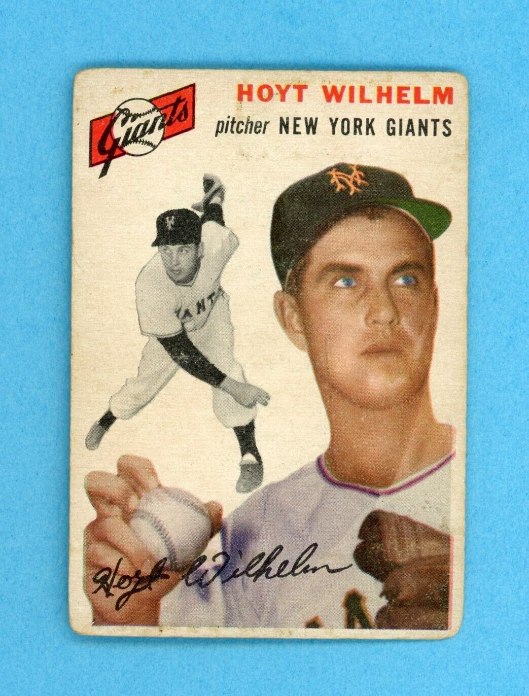 1954 Topps #36 Hoyt Wilhelm New York Giants Baseball Card G - VG