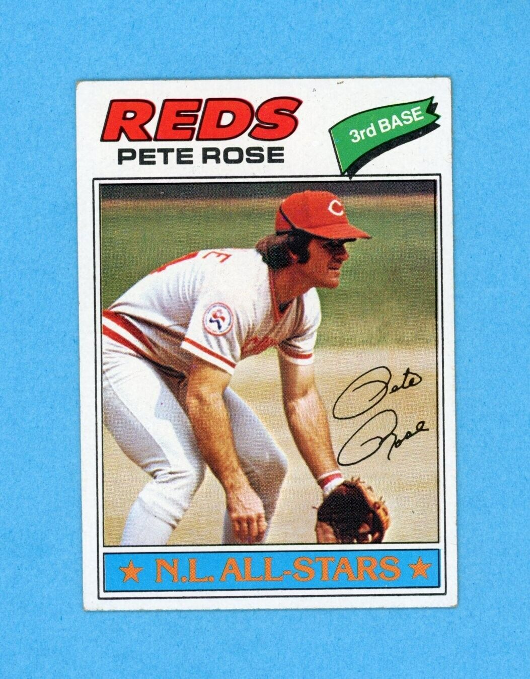 1977 Topps #450 Pete Rose Cincinnati Reds Baseball Card EX+ - Ex/Mt