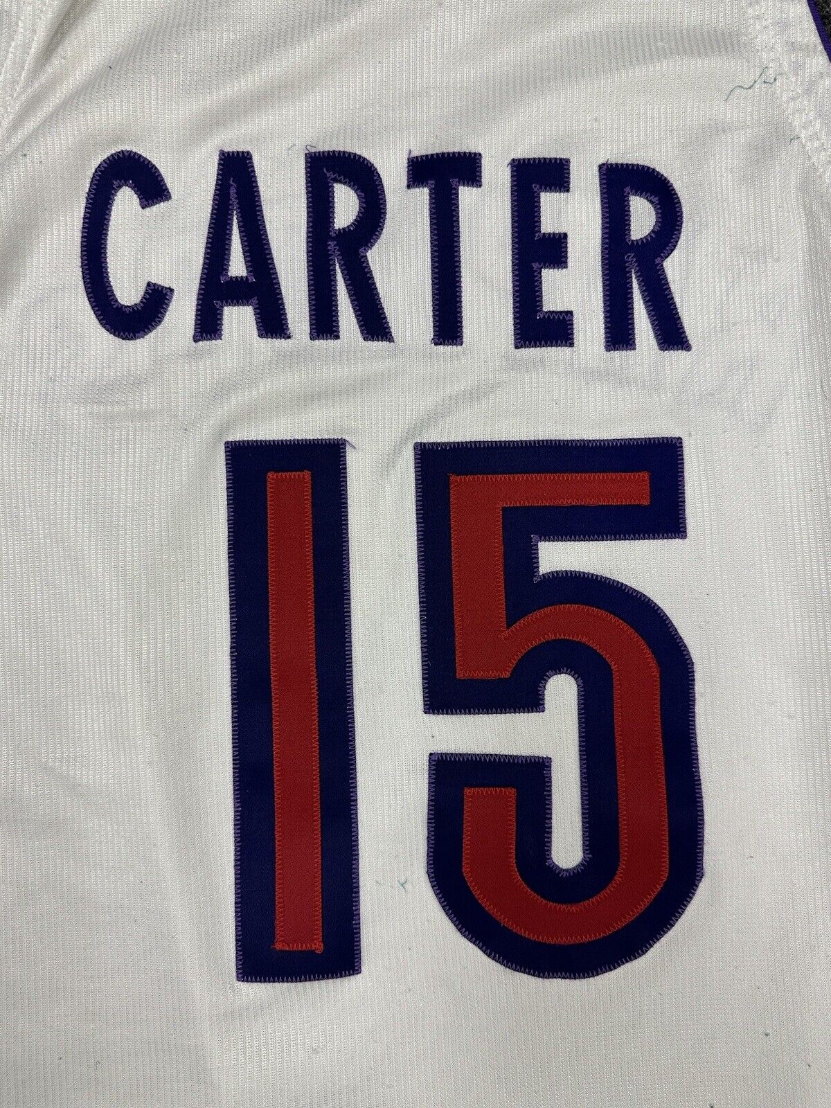 1999-00 Vince Carter Toronto Raptors GAME USED Home Basketball Jersey #15 w/ LOA