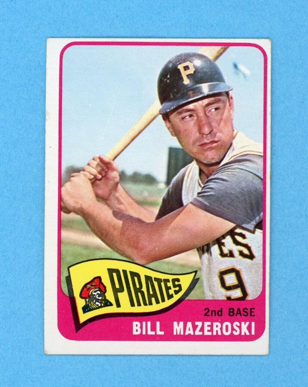 1965 Topps #95 Bill Mazeroski Pittsburgh Pirates Baseball Card Vg/Ex o/c