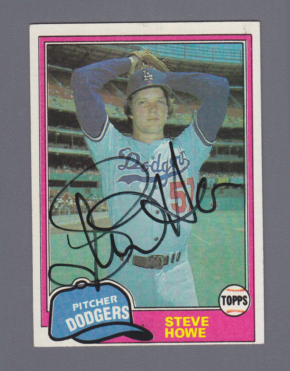 Steve Howe Signed 1981 Topps Rookie Card #693 Auto with B&E Hologram