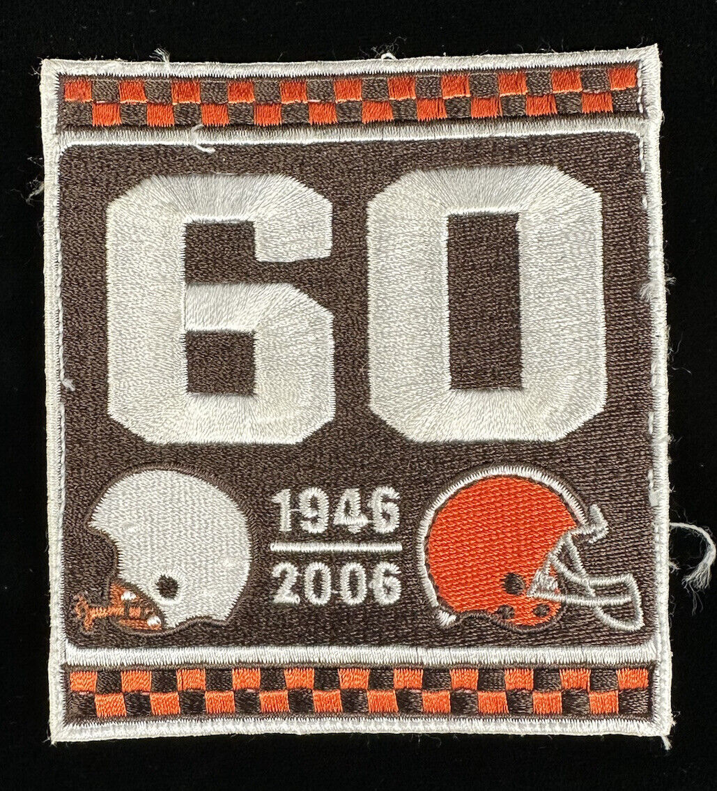 2006 Cleveland Browns 60th Anniversary Original 3.5 x 3.75” Jersey Patch (brown)