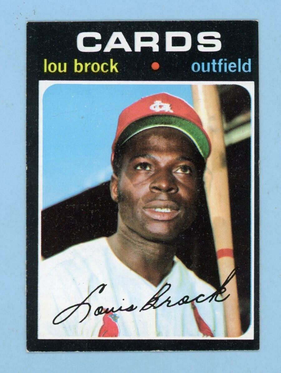 1971 Topps #625 Lou Brock St. Louis Cardinals Baseball Card Ex/Mt o/c