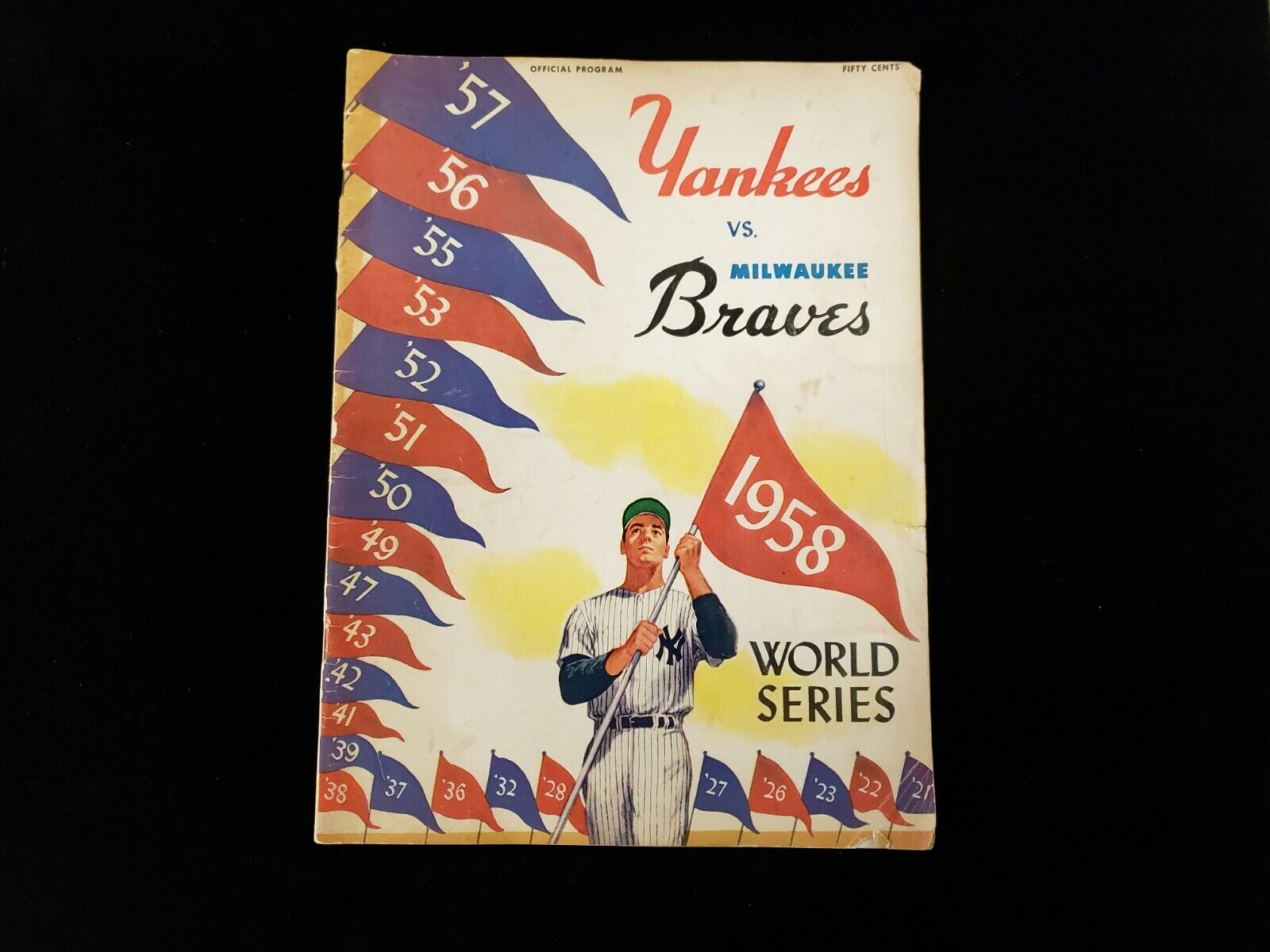 1958 World Series Program - NY Yankees vs. Milwaukee Braves 