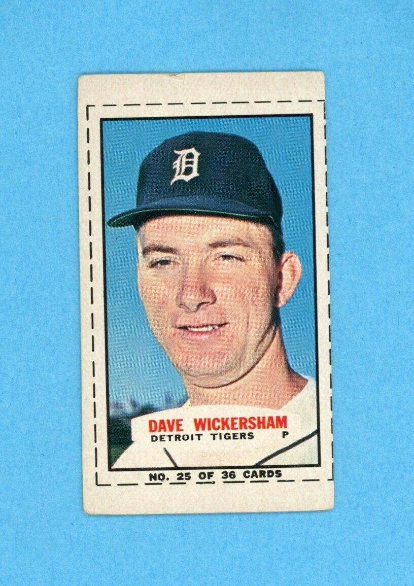 1965 Bazooka #25 Dave Wickersham Detroit Tigers Baseball Card