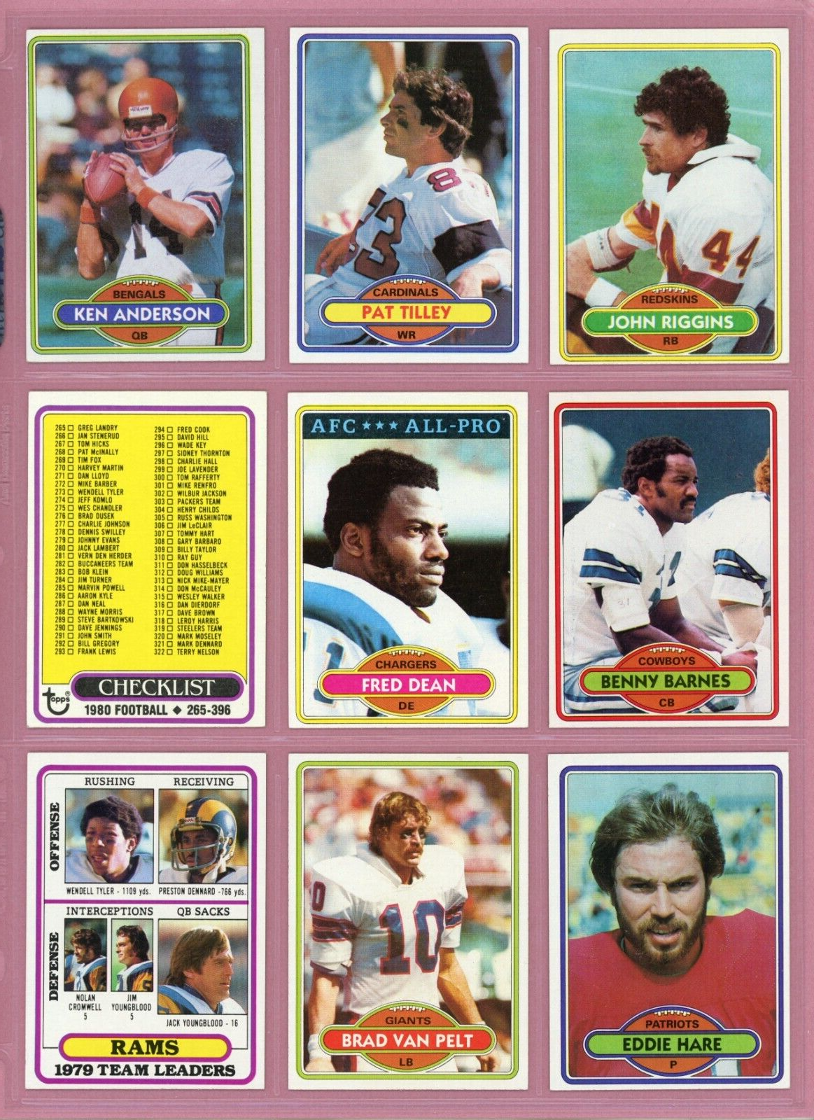 1980 Topps Complete Set of 528 Football Cards Ex/Mt - NM