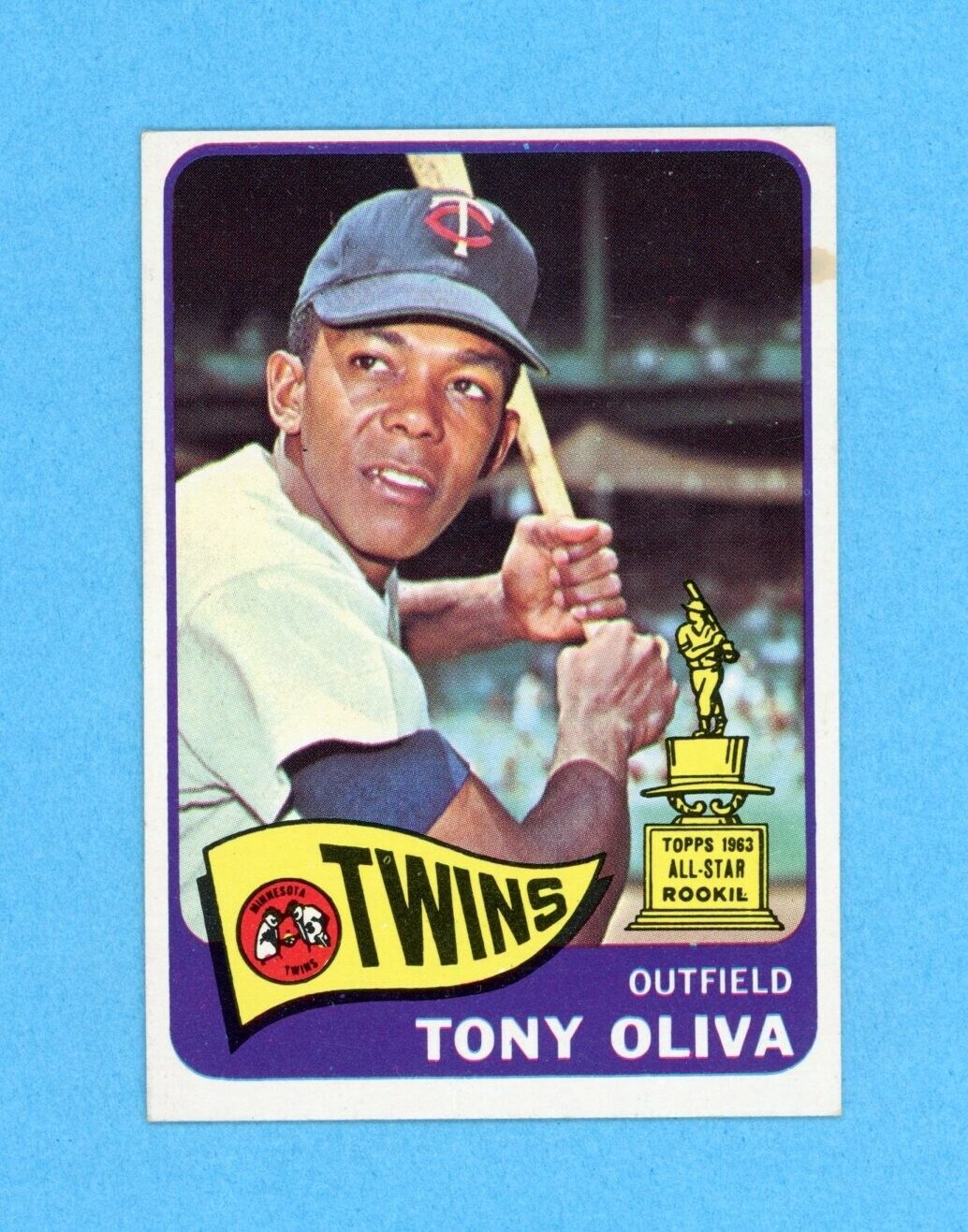 1965 Topps #340 Tony Oliva Minnesota Twins Baseball Card NM o/c str