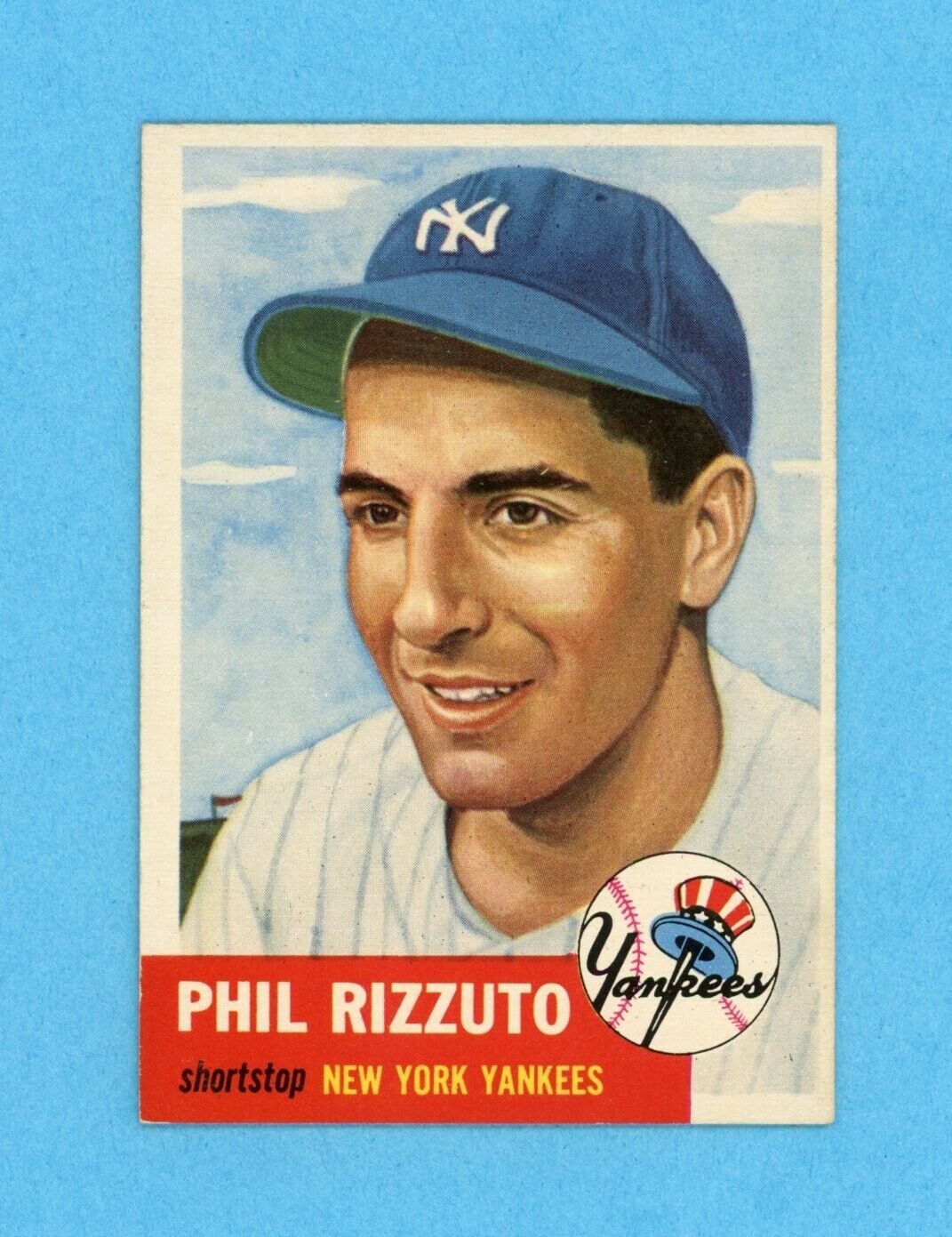 1953 Topps #114 Phil Rizzuto New York Yankees Baseball Card Ex/Mt - NM