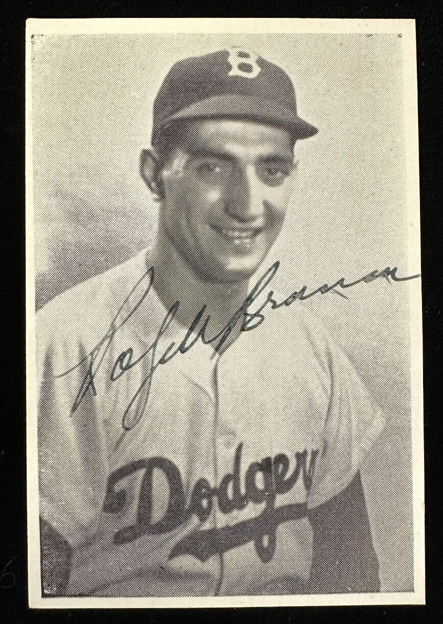 c. 1950 Ralph Branca Brooklyn Dodgers SIGNED 2x3” B&W Portrait Mail-Away Photo