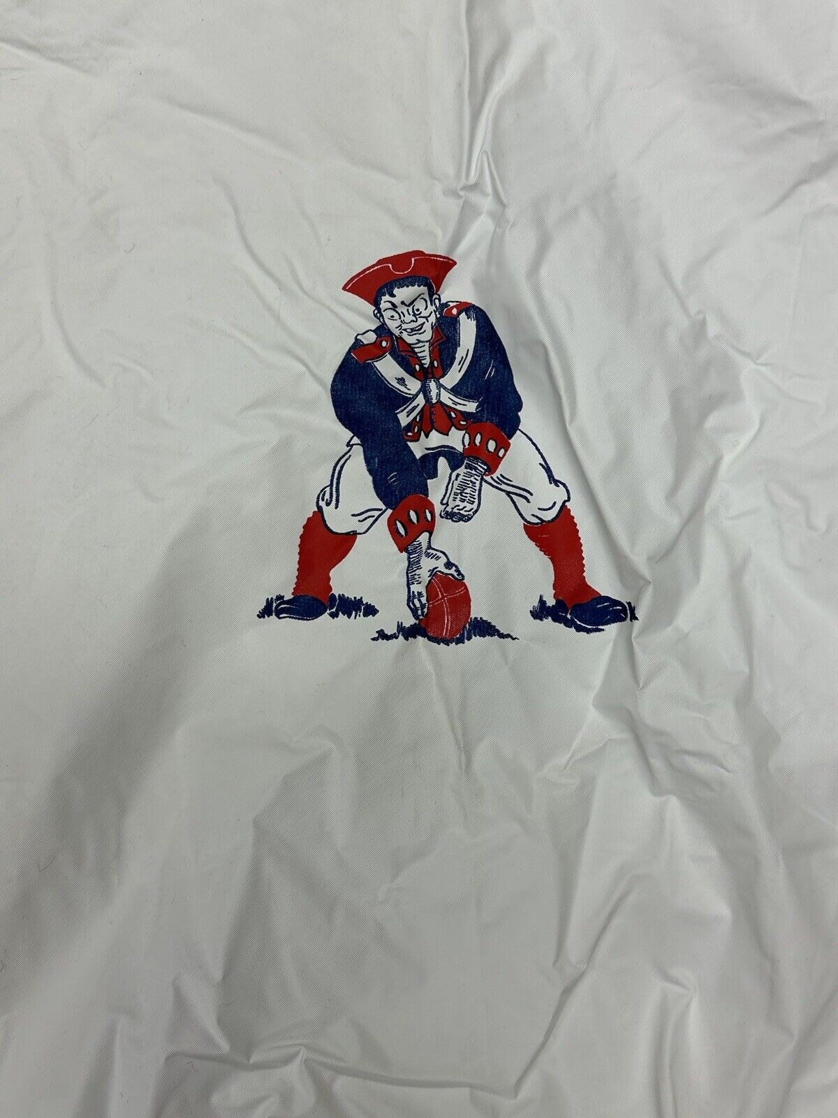 circa 1980’s New England Patriots Lightweight Plastic White Lightweight Poncho