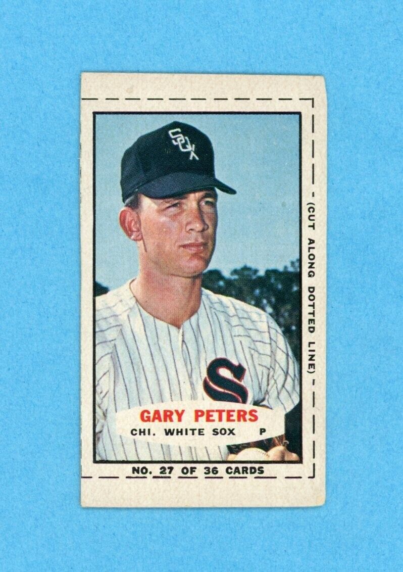 1965 Bazooka #27 Gary Peters Chicago White Sox Baseball Card