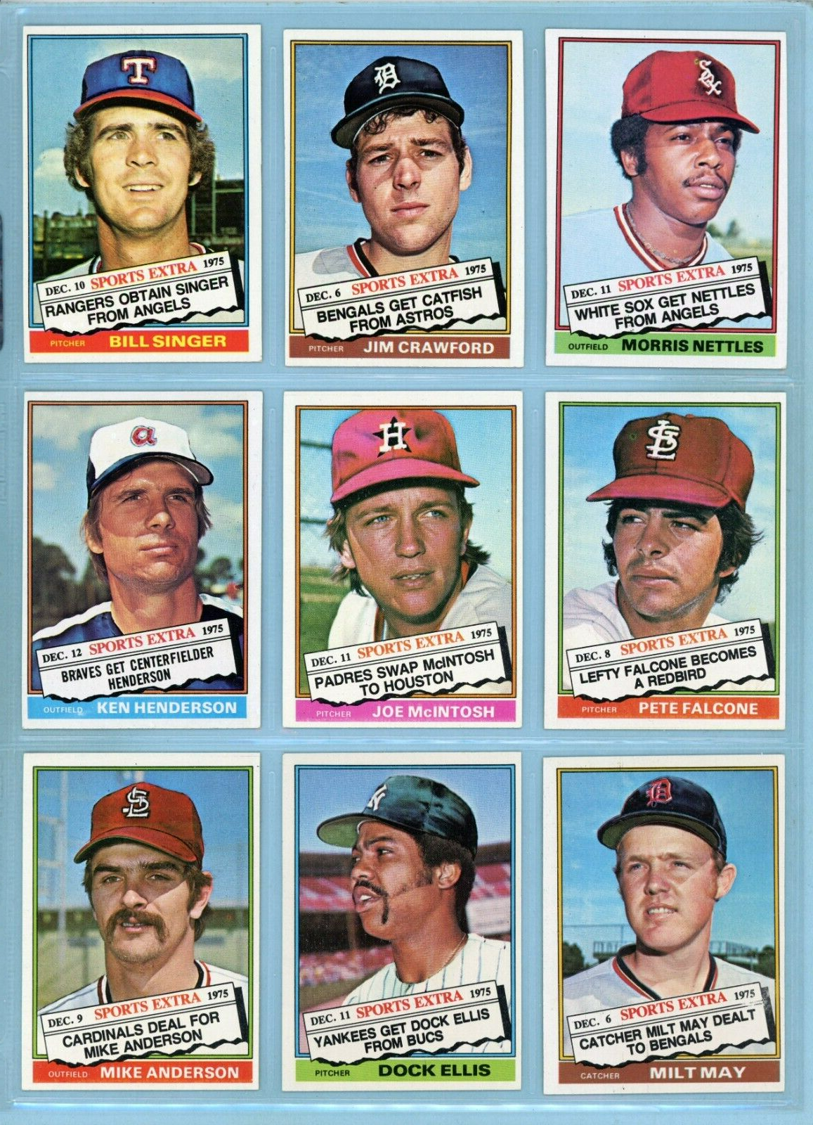 1976 Topps Traded Complete Set of 44 Baseball Cards Ex/Mt - NM