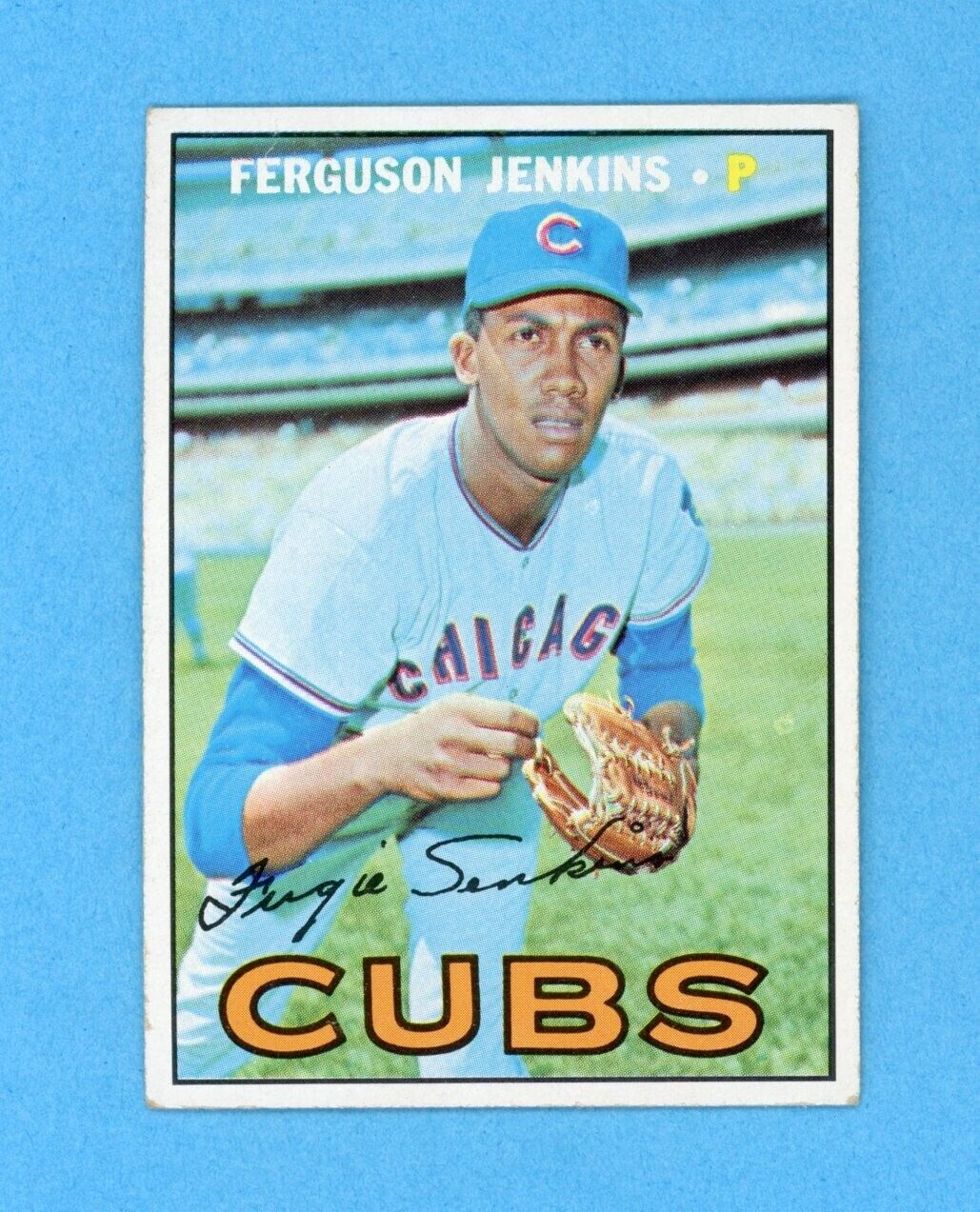 1967 Topps #333 Fergie Jenkins Chicago Cubs Baseball Card EX/EX+ wtlc