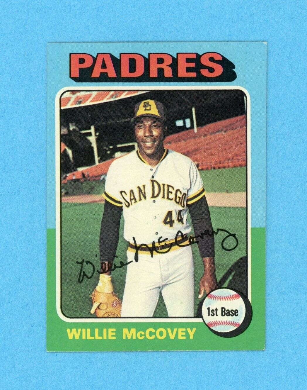 1975 Topps #450 Willie McCovey San Diego Padres Baseball Card NM