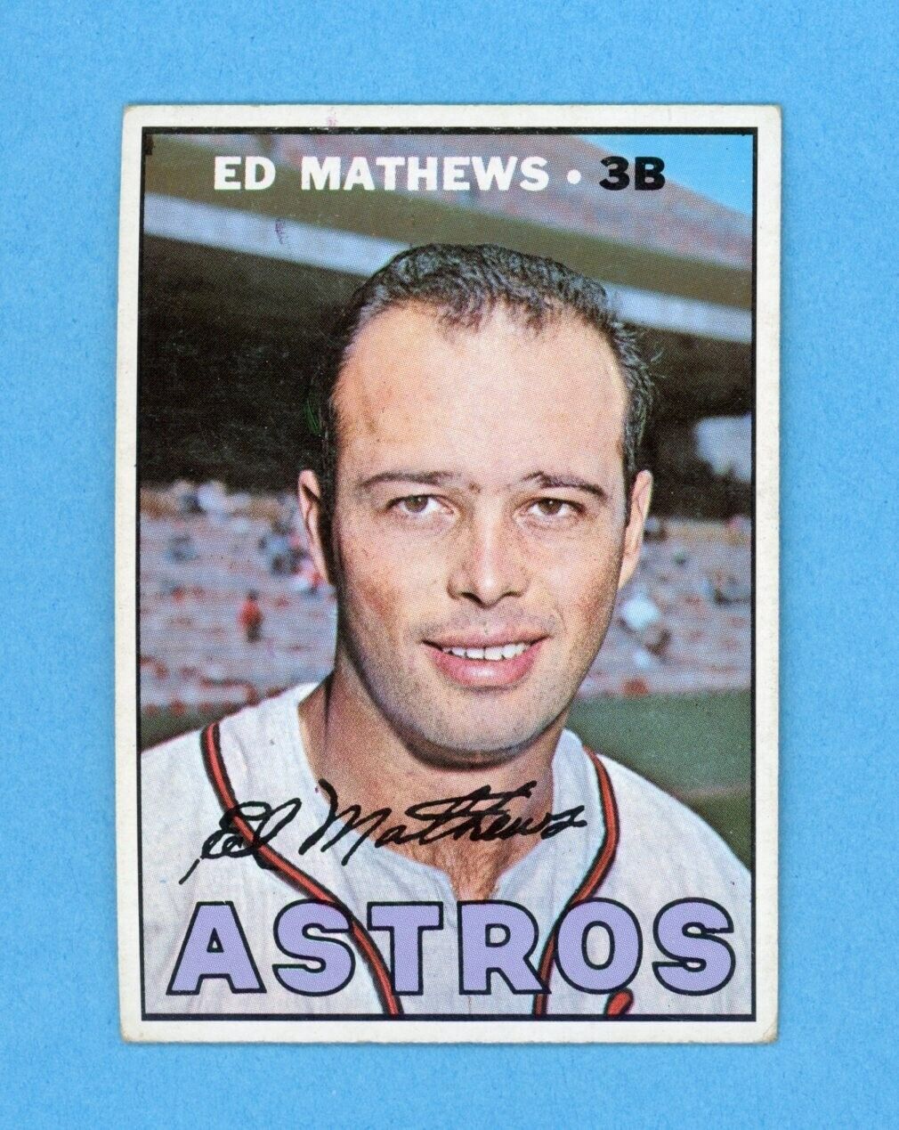 1967 Topps #166 Eddie Mathews Houston Astros Baseball Card Vg/Ex