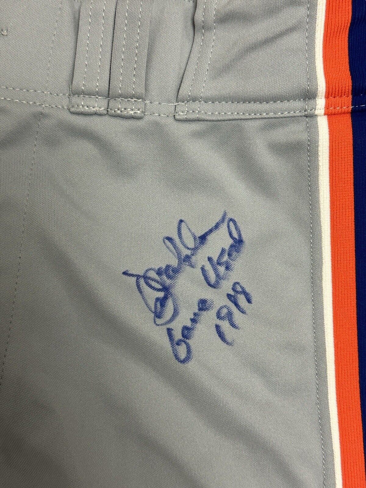 1988 Dave Magadan New York Mets GAME USED AUTOGRAPHED Road Baseball Pants #29