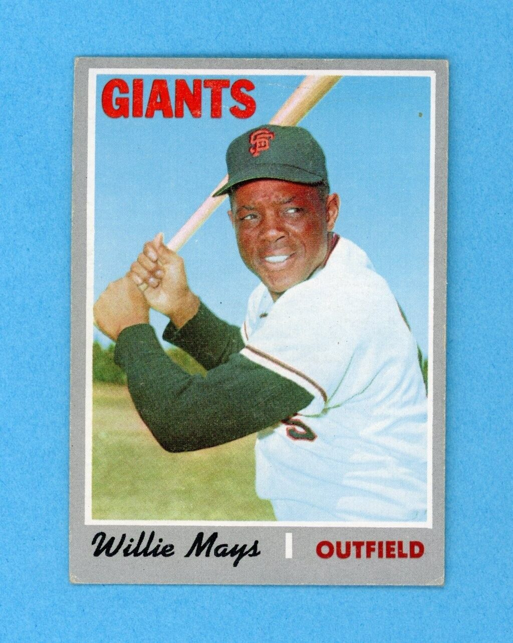 1970 Topps #600 Willie Mays San Fran Giants Semi-High Num Baseball Card EX ap wk