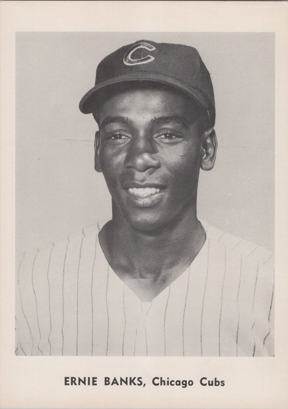 Ernie Banks  5x7 1961 Chicago Cubs Jay Publishing Team Photo