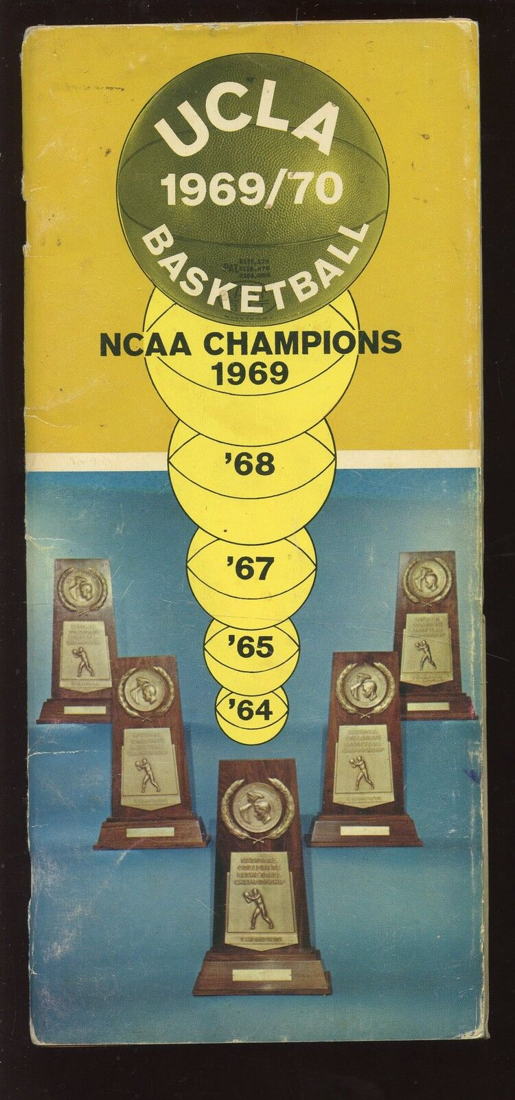 1969/1970 NCAA Basketball UCLA Bruins Media Guide VG+