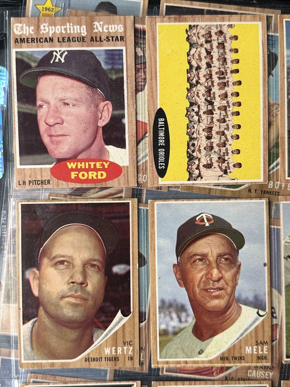 1962 Topps Starter Set Lot of 232 Different Baseball Cards w/Semi Stars Weak EX