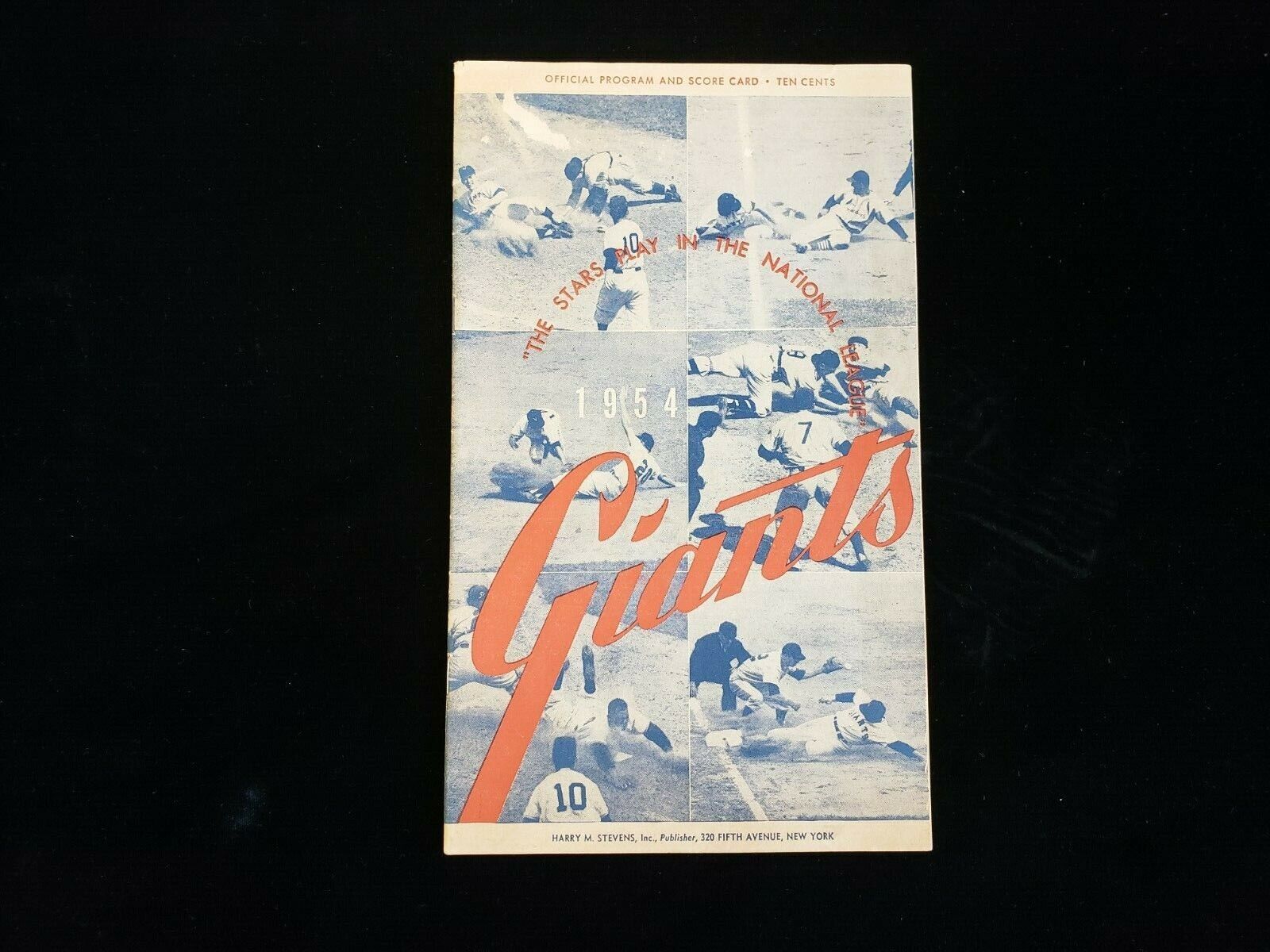 1954 Cincinnati Reds @ New York Giants Program - Unscored