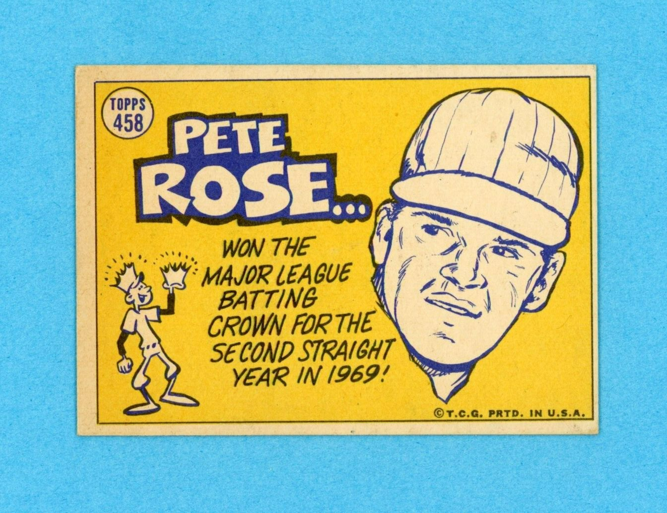 1970 Topps #458 Pete Rose All-Star Cincinnati Reds Baseball Card EX+