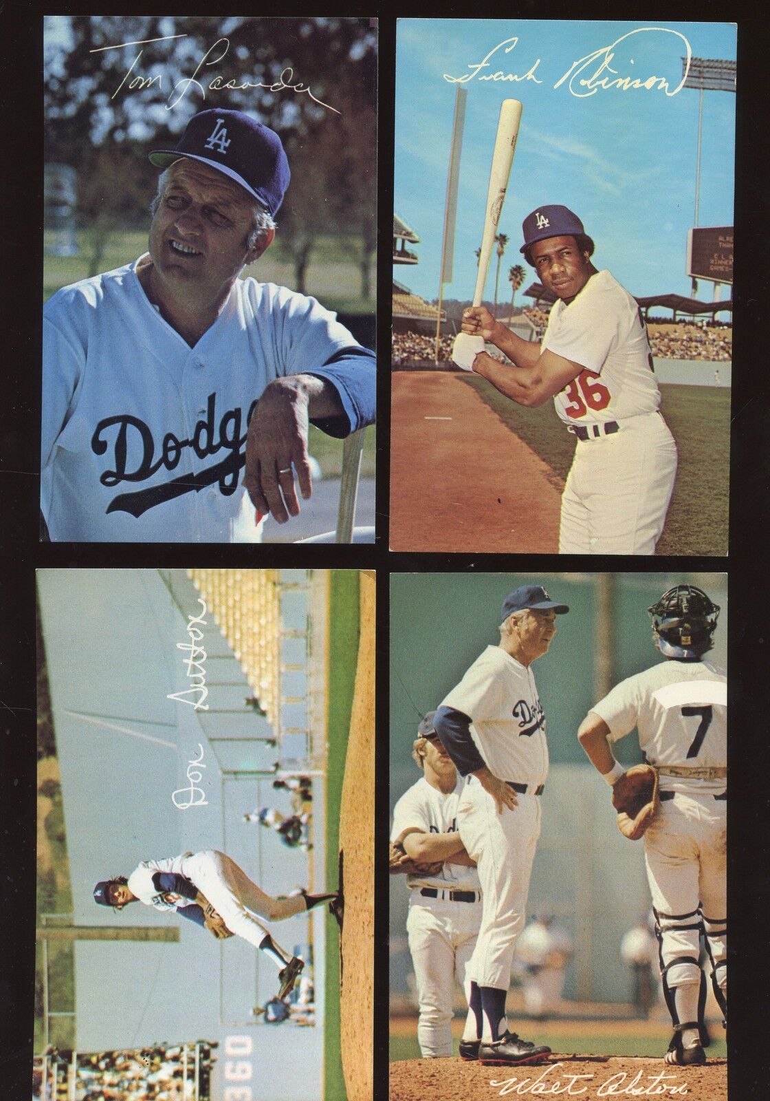 Late 1960's / Mid 1970's Los Angeles Dodgers Postcards 21 Different EXMT/NRMT