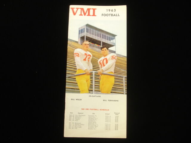 1963 Virginia Military Institute Keydets Football Official Media Guide EX+