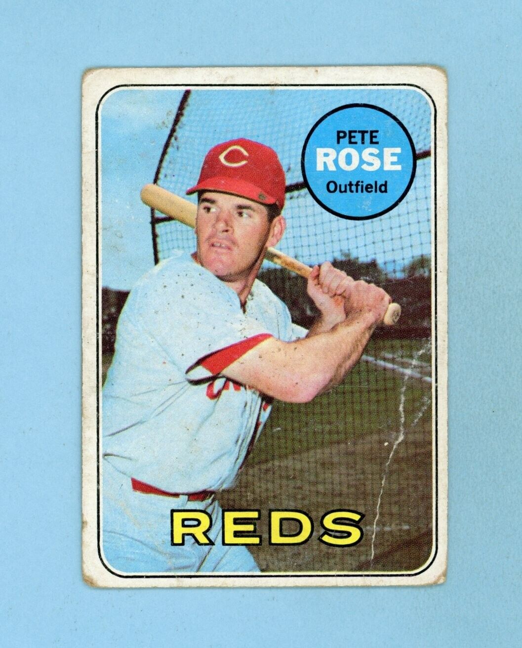 1969 Topps #120 Pete Rose Cincinnati Reds Baseball Card Low Grade