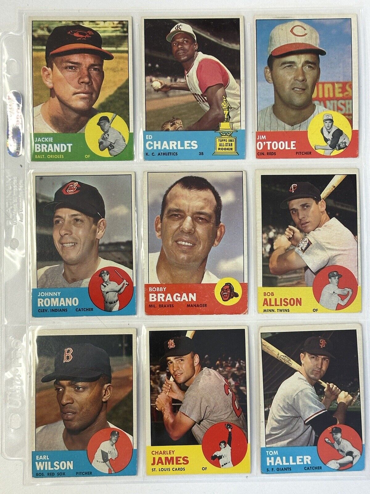 1963 Topps Baseball Starter Set Lot of 159 Different Overall EX , few lesser