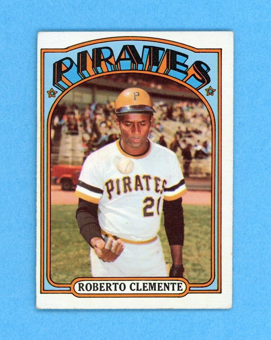 1972 Topps #309 Roberto Clemente Pittsburgh Pirates Baseball Card EX o/c